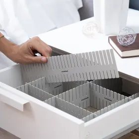 Säädettävä Vetolaatikon Järjestelijä Condor InnovaGoods Harmaa polypropeeni Muovinen 16 osaa (Kunnostetut Tuotteet A)