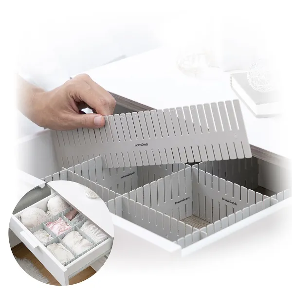 Pielāgojams Atvilktnes Organizators Condor InnovaGoods Pelēks polipropilēns Plastmasa 16 gb. (Atjaunots A)