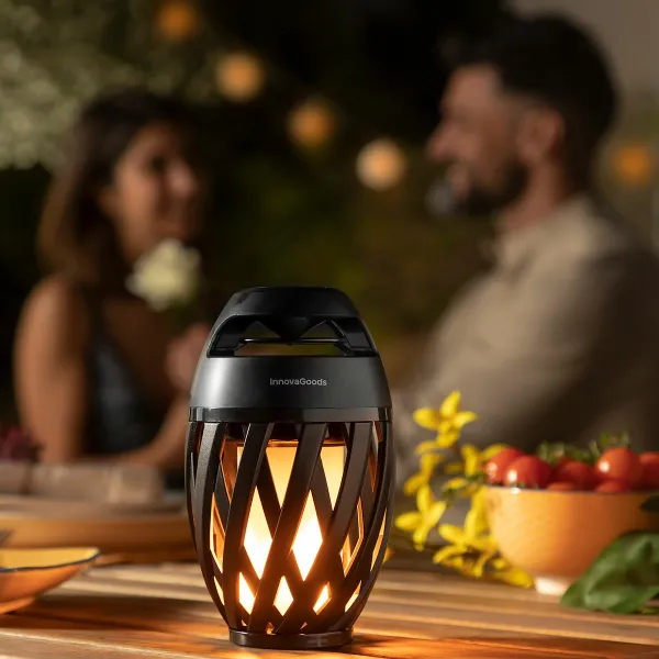 Belaidis garsiakalbis su liepsnos efekto LED lempa Spekkle InnovaGoods