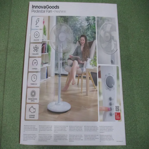 Vapaasti seisova tuuletin InnovaGoods Freshinn Valkoinen 45 W