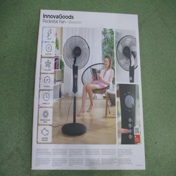 Staande ventilator InnovaGoods Breezinn Melns 45 W