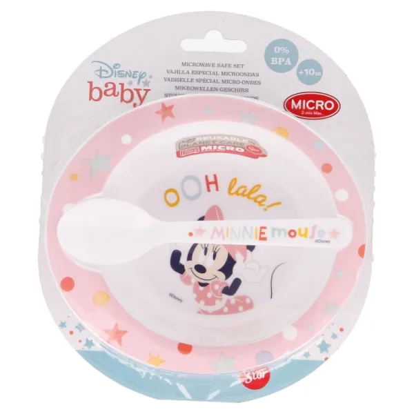 Minnie Mouse - Microwave set (bowl with spoon)  | Pirkti internetu — Megaluks