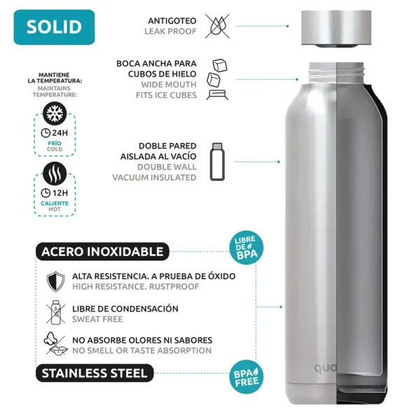 Quokka Solid - Stainless Steel Thermal Bottle 6 | Pirkti internetu — Megaluks
