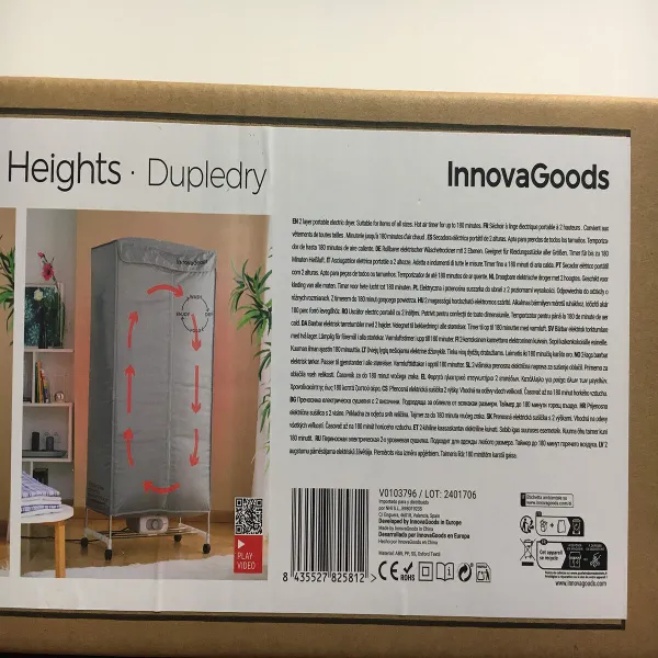 Portable Electric Dryer with 2 Levels Dupledry InnovaGoods 1200 W