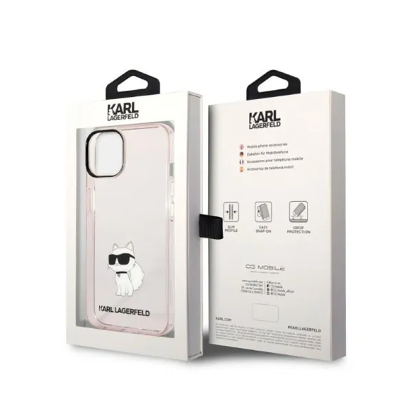 Karl Lagerfeld IML NFT Choupette - Case for iPhone 14 Plus (Pink)
