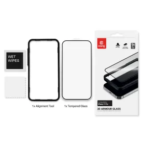 Crong 3D Armor Glass - Tempered glass iPhone 17 Pro + installation frame