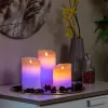 Daudzkrāsu LED sveces ar liesmas efektu un tālvadības pulti Lendles InnovaGoods 3 gb.