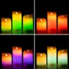 Daudzkrāsu LED sveces ar liesmas efektu un tālvadības pulti Lendles InnovaGoods 3 gb.