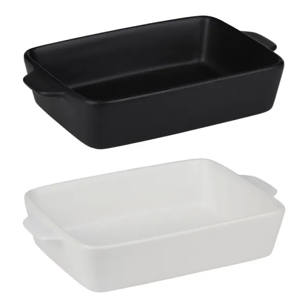 Alpina - Ceramic rectangular ovenproof dish 28x18x6 cm (white)