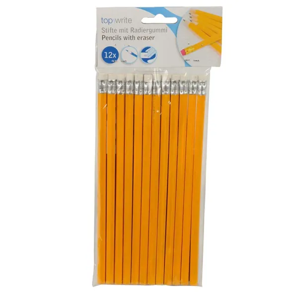 Topwrite - HB pencil with eraser 12 pcs. | Pirkt tiešsaistē — Megaluks