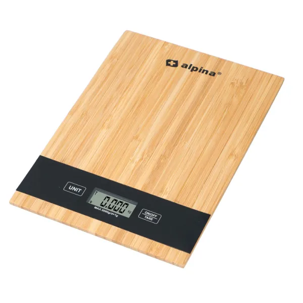 Alpina - Digital bamboo kitchen scale 5 kg | Osta veebist — Megaluks