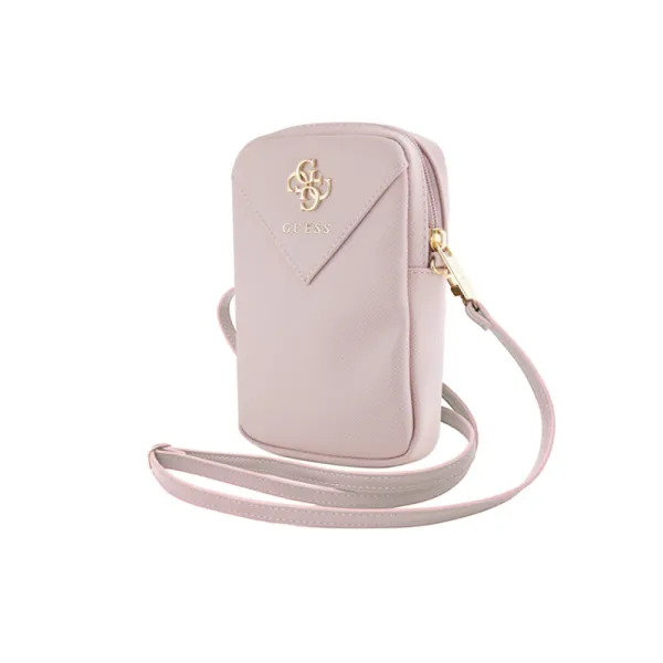 Guess Zip Triangle 4G - Phone bag (pink) | Купить онлайн — Megaluks