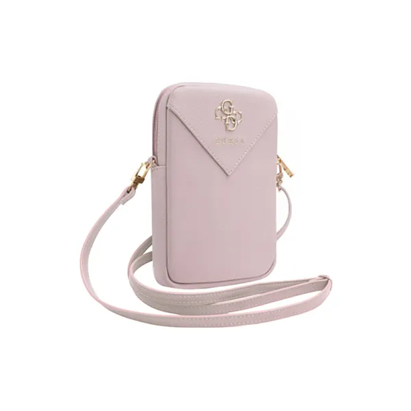 Guess Zip Triangle 4G - Phone bag (pink) | Купить онлайн — Megaluks