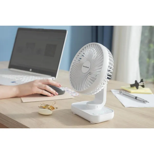 Uzlādējams galda ventilators InnovaGoods Balts 3600 mAh / 13,3 W Ø5,4'' (Atjaunots C)