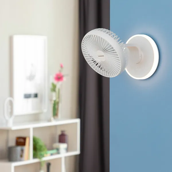Lādējams Galda Ventilators ar LED Gaismu FanLed InnovaGoods Ø6,6'' 4000 mAh