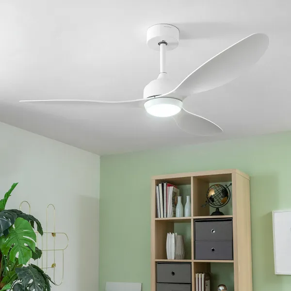Kattotuuletin valolla Flaled InnovaGoods Valkoinen 36 W 52" Ø132 cm (Kunnostetut Tuotteet A)