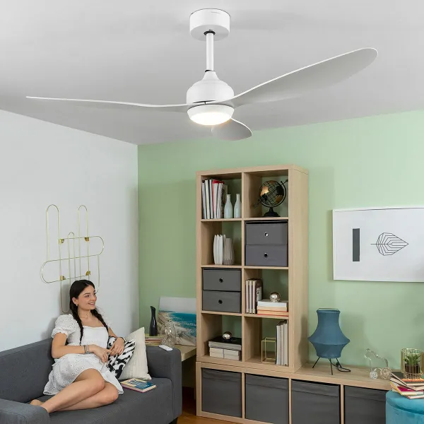 Потолочный вентилятор со светом Flaled InnovaGoods Белый 36 W 52" Ø132 cm (Пересмотрено A)