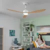 Griestu ventilators ar LED gaismu un 3 ABS lāpstiņām Wuled InnovaGoods Koks 36 W 52" Ø132 cm