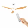 Griestu ventilators ar LED gaismu un 3 ABS lāpstiņām Wuled InnovaGoods Koks 36 W 52" Ø132 cm