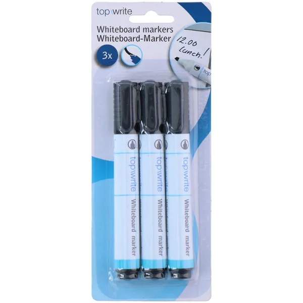 Topwrite - Dry erase board marker 3 pcs. (Black) | Osta veebist — Megaluks