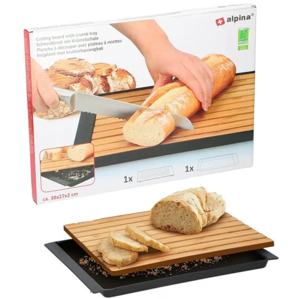 Alpina - Bamboo bread board with crumb tray | Купить онлайн — Megaluks