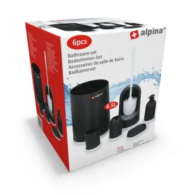 Alpina - bathroom set 6 items (black/white) | Buy online — Megaluks