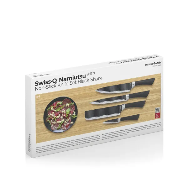 Peilių rinkinys Black Shark Swiss·Q Namiutsu InnovaGoods 4 Dalys
