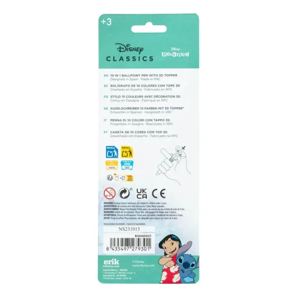 Disney Stitch - 10-color automatic pen with 3D  | Pirkti internetu — Megaluks