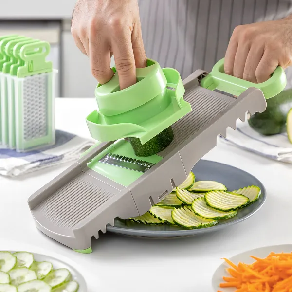6-in-1 taitettava mandoliiniraastin Choppie InnovaGoods IG814854 Ruostumaton teräs (Kunnostetut Tuotteet B)