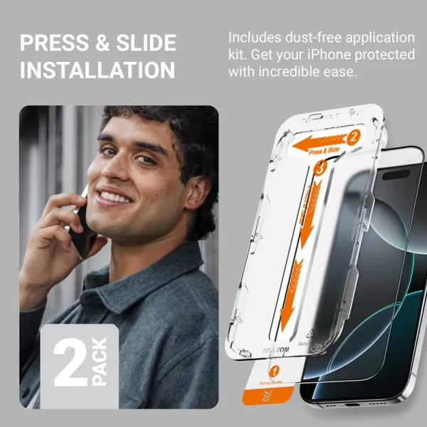 Crong EasyShield 2-Pack - Tempered Glass iPhone 15 | Osta veebist — Megaluks