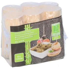 Toothpicks 6x100 pcs. natural bamboo | Pirkti internetu — Megaluks