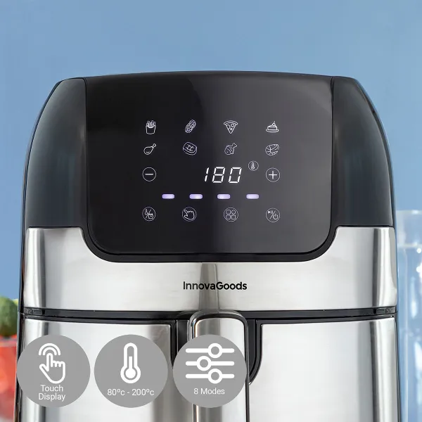 Karstā gaisa fritieris InnovaGoods Melns 1400 W 3,5 L Nerūsējošais tērauds (Atjaunots B)