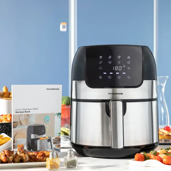 Karstā gaisa fritieris InnovaGoods Melns 1400 W 3,5 L Nerūsējošais tērauds (Atjaunots B)