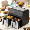 Karstā gaisa fritieris InnovaGoods Fryinn Double 8000 Melns 3400 W 8 L Nerūsējošais tērauds