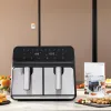 Karstā gaisa fritieris InnovaGoods Fryinn Double 8000 Melns 3400 W 8 L Nerūsējošais tērauds
