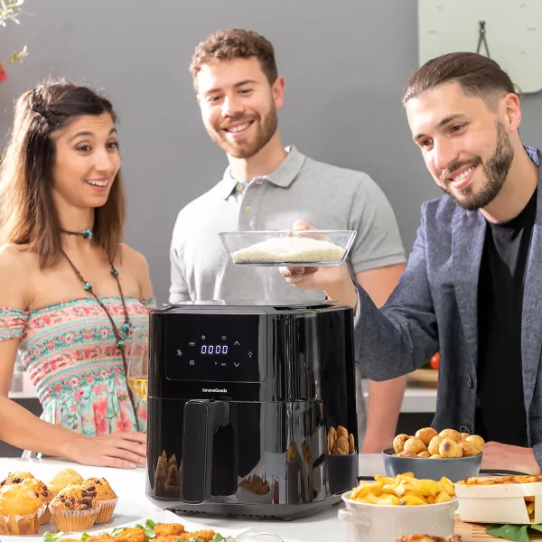 Airfryer vaa’alla InnovaGoods Fryinn Balance 5000 Musta 1500 W 5 L Ruostumaton teräs