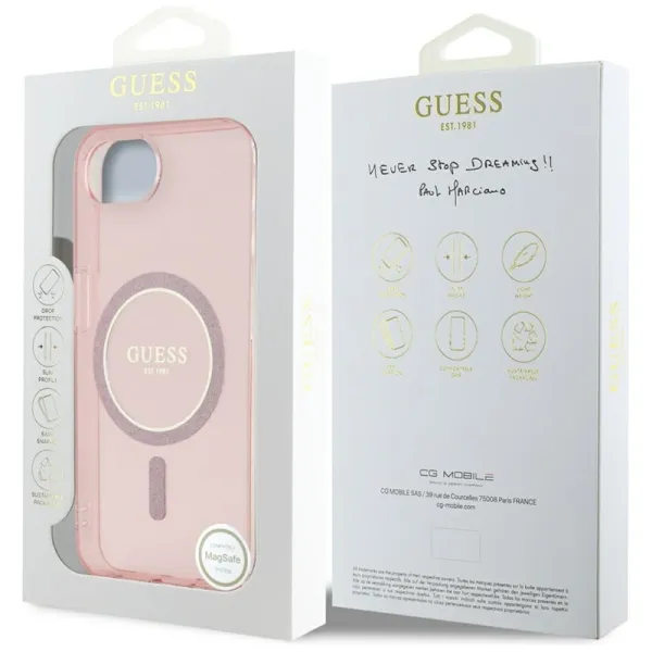 Guess IML Glitter Circle MagSafe - Case for iPh | Pirkti internetu — Megaluks