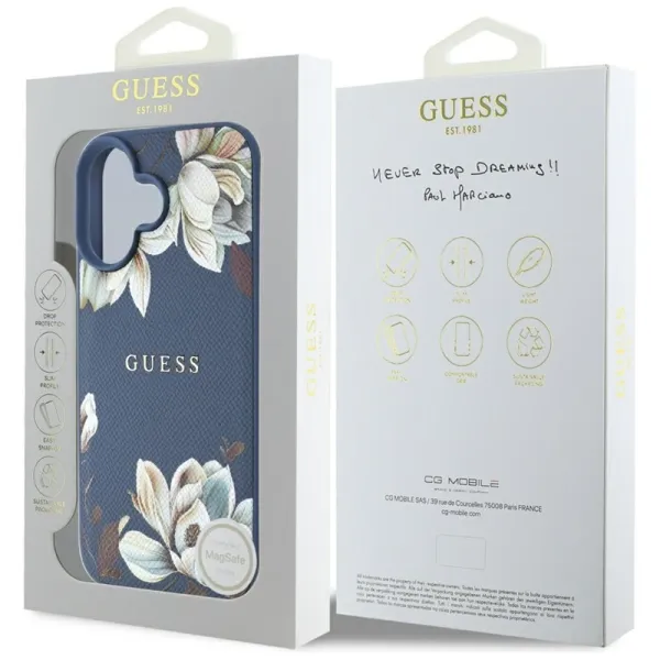 Guess Grained Printed Flower Pattern MagSafe -  | Pirkt tiešsaistē — Megaluks