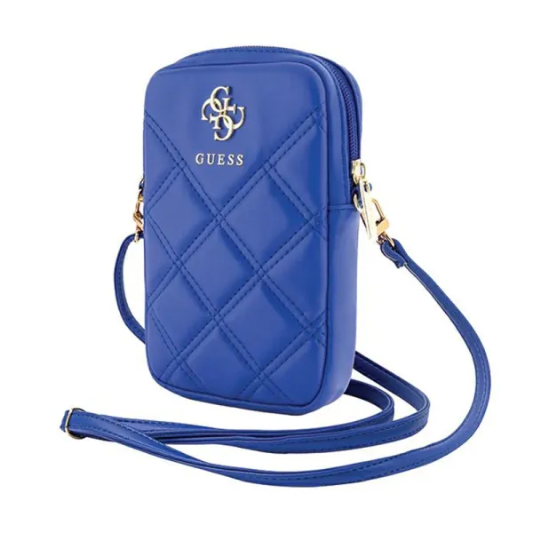 Guess Zip Quilted 4G - Phone bag (blue) | Pirkt tiešsaistē — Megaluks
