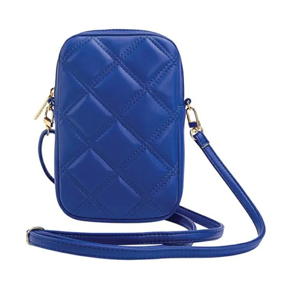 Guess Zip Quilted 4G - Phone bag (blue) | Pirkt tiešsaistē — Megaluks