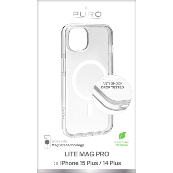 PURO LITEMAG PRO - Case for iPhone 15 Plus MagSafe (Tra | Buy online — Megaluks