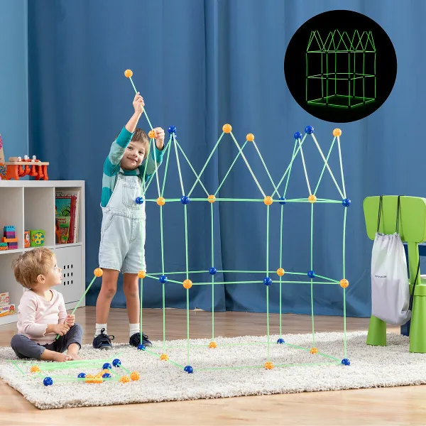 Lasten Linnoituksen Rakennussetti Builkitt InnovaGoods 155 Kappaletta (Kunnostetut Tuotteet B)
