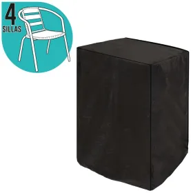 Kėdės apklotas Kėdėms Juoda PVC 66 x 66 x 109 cm