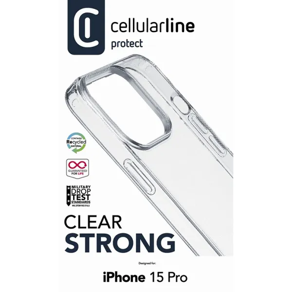 Cellularline Clear Strong - iPhone 15 Pro Case  | Pirkti internetu — Megaluks