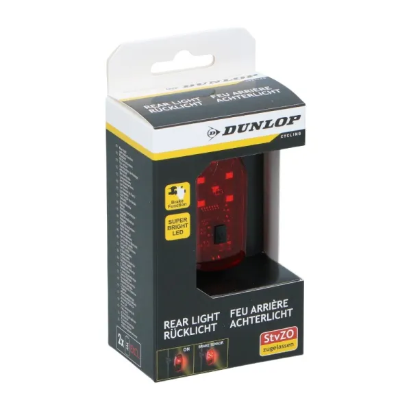 Dunlop - Rear bike light with 5 LEDs and STOP func | Osta veebist — Megaluks