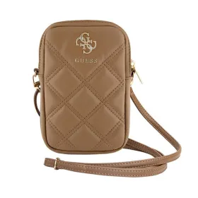 Guess Zip Quilted 4G - Phone bag (brown) | Buy online — Megaluks