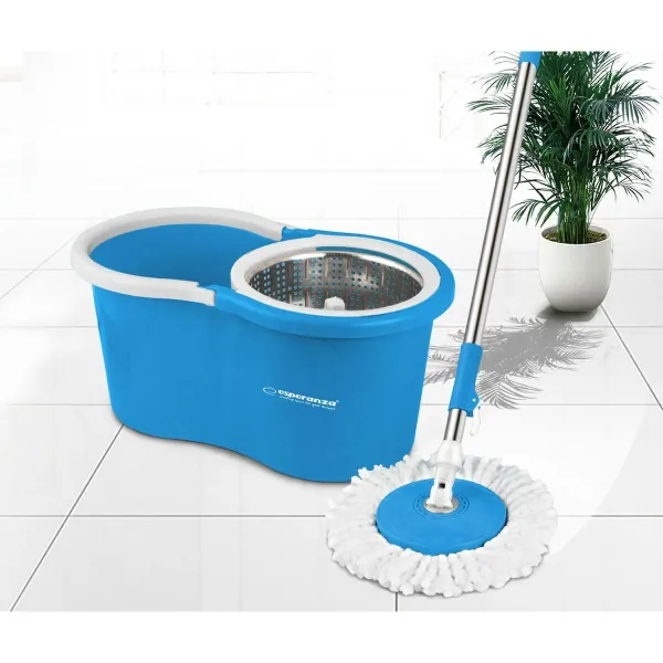 Mop with Bucket Esperanza EHS006 Синий Белый Микрофибра