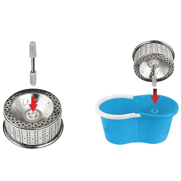 Mop with Bucket Esperanza EHS006 Синий Белый Микрофибра