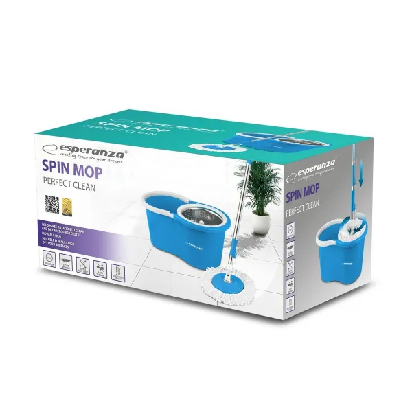 Mop with Bucket Esperanza EHS006 Синий Белый Микрофибра