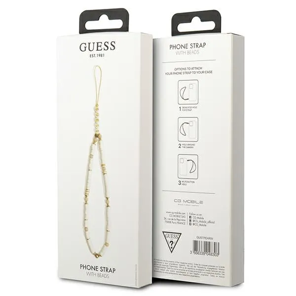Guess Phone Strap Beads Heishi White | Osta veebist — Megaluks